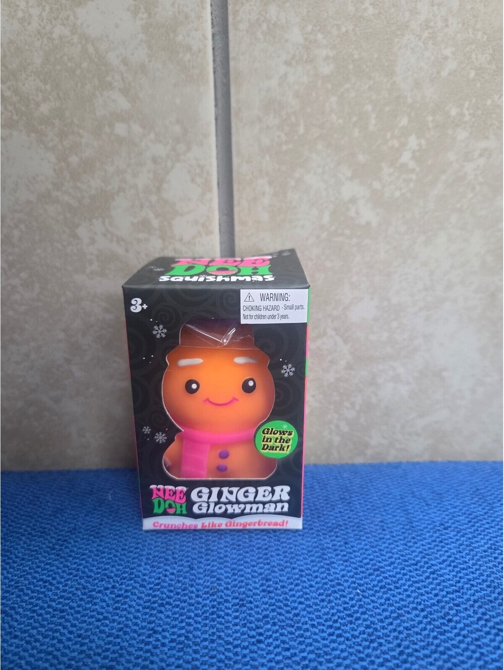 NeeDoh Squishmas Ginger Glowman Glow in the Dark Squishy Rare! Hard to Find!
